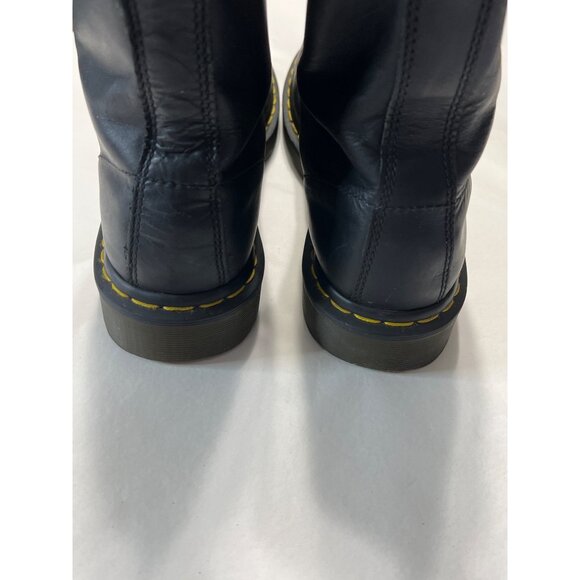 Dr Martens 1460 Black Leather 8-Eye Boots Mens 9 Womens 10 AirWair Sole 42 - Picture 8 of 10